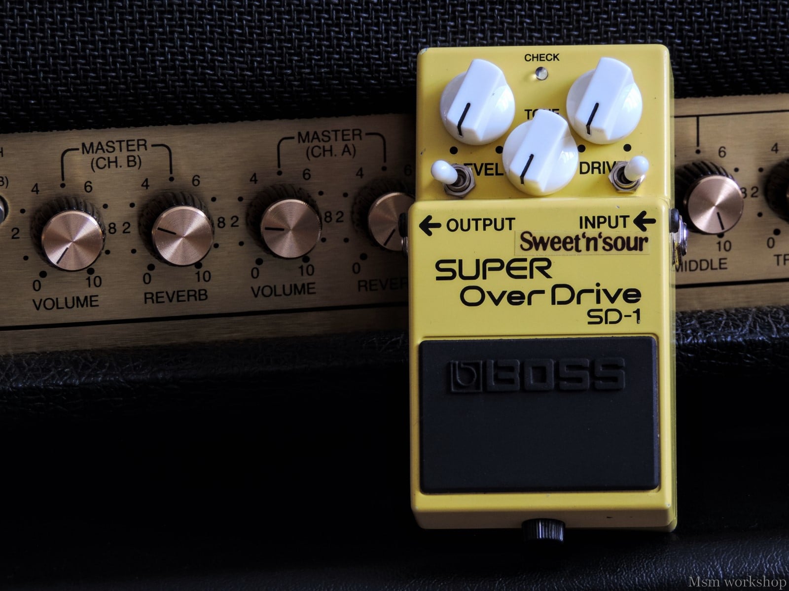 BOSS SD 1 オーバードライブ　MOD BOSS SD-1 Sweet and Sour par l'atelier Msm workshop